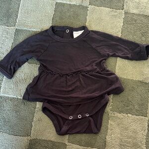 Black Long Sleeve Baby Romper